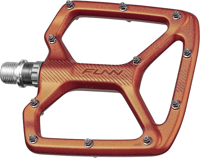 Funn Python Flat Bike Pedals - Wide Platform Bicycle Pedals for BMX/MTB Mountain Bike, 9/16-inch CrMo Axle