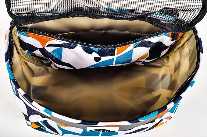 Kids Bike Basket,Durable Front Frame Bicycle & Scooter Basket Bag,Waterproof Fabric Bicycle Handlebar Bag for Boys, Girls, Toddlers with Zipper Mesh Lip(Geometry)