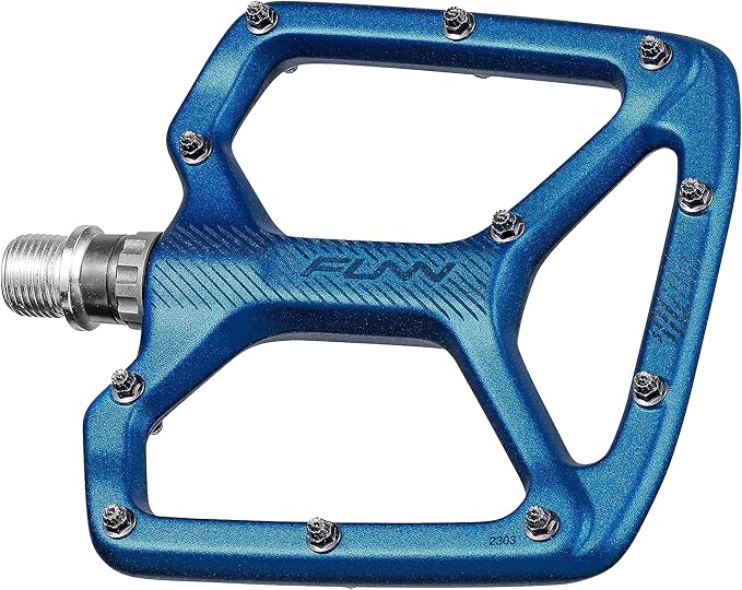 Funn Python Flat Bike Pedals - Wide Platform Bicycle Pedals for BMX/MTB Mountain Bike, 9/16-inch CrMo Axle