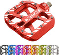 Mountain Bike Pedals Flat - MTB Pedals Flat, Bicycle Pedals, Road Bike Pedals, BMX Pedals, for BMX MTN Road Gravel EBike, Specialized Parts, Adults, Aluminum Metal Stamp 9/16"
