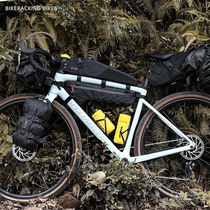 Bike Top Tube Bag Bicycle Front Frame Bag 2.1L with Dual Side Mesh Pockets for MTB Road Bike Cycling Commuting and Outdoor Adventures