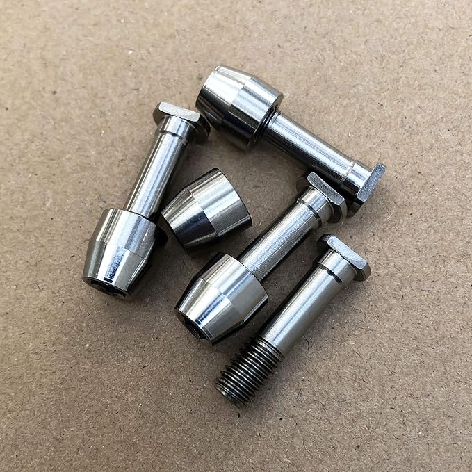 Titanium Ti Road Bike V-Brake Pad Bolt Screw Nut Kit - 4 Set (8 Pieces) for Shimano, Avid, Sram, etc.