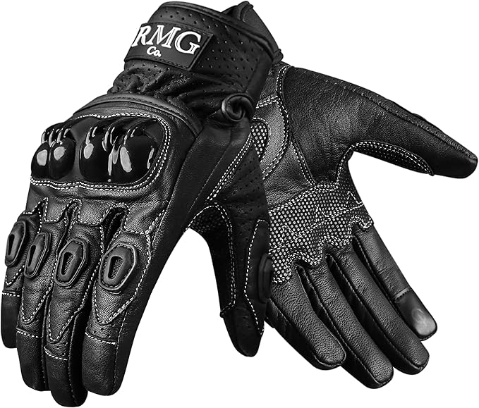 Motorcycle Gloves for Men and Women – Motorbike Powersports Racing Gloves with Hard Knuckle, Anti-Slip Palms, and Touchscreen Perfect for BMX ATV MTB Riding, Dirt Bike, Road Racing