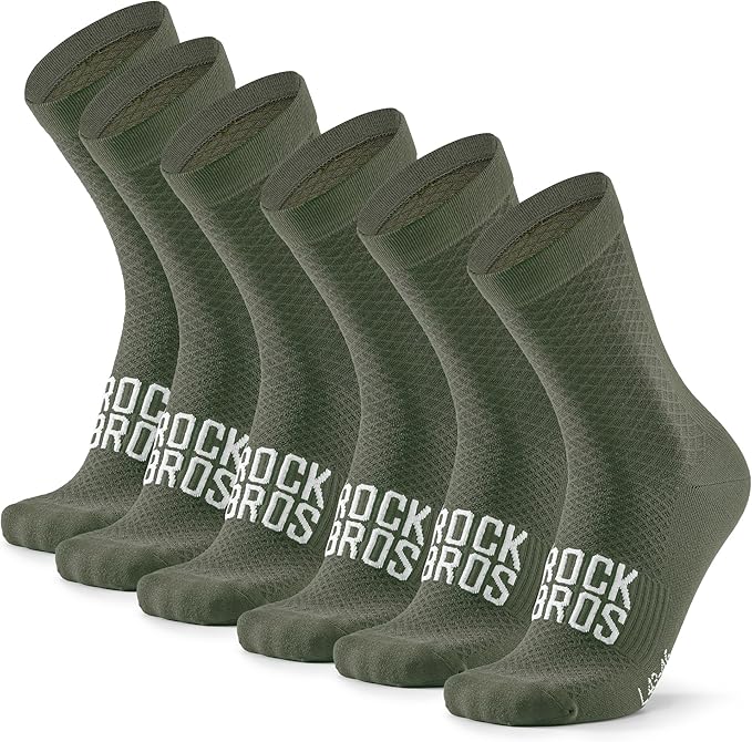 ROCKBROS Cycling Socks for Men Women Breathable Wicking Bike Socks, Compression Fit, Tall Crew, Road to Sky Series
