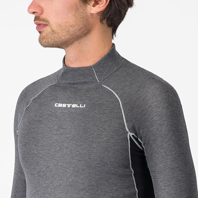 CASTELLI Men’s Flanders 2 Long Sleeve Baselayer, Premium Insulation & Breathability for Cold Road Cycling, Biking Rides