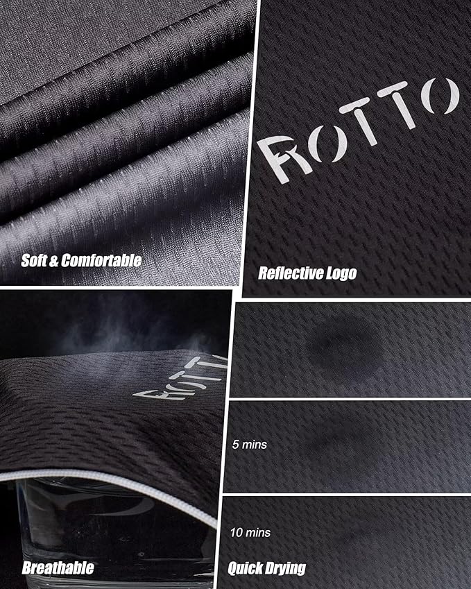 ROTTO Cycling Jersey Mens Bike Shirt Short Sleeve Gradient Color Series