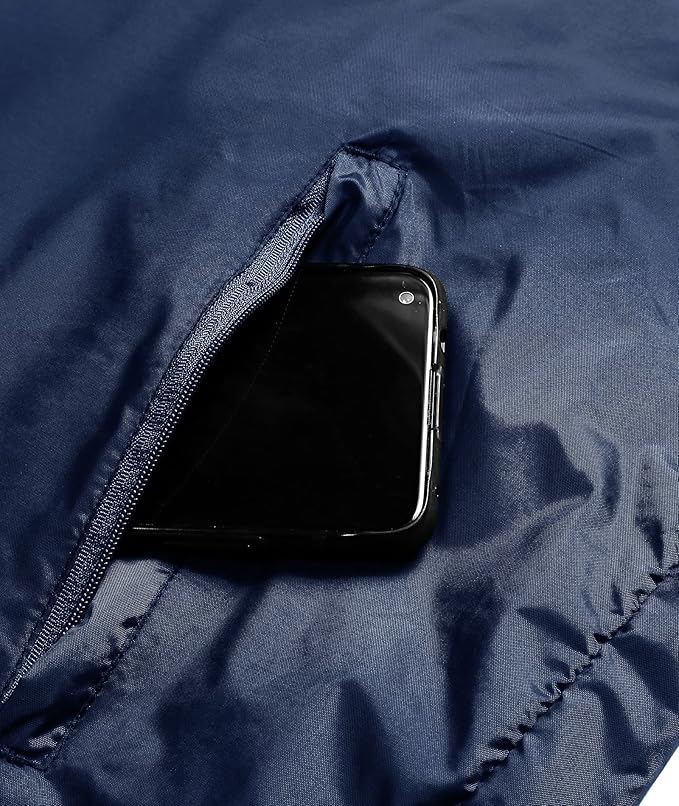 GEEK LIGHTING Rain Jacket Men Lightweight Waterproof Jackets Packable Windbreaker Hooded Raincoat for Golf Cycling Outdoor
