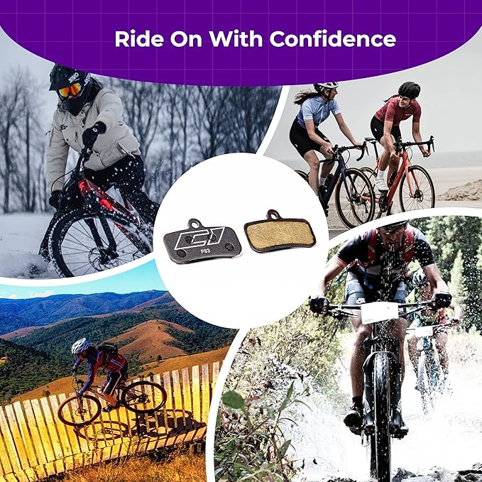 Bike Disc Brake Pads Compatible with/Replacement for Shimano 4 Piston Calipers XTR XT Surron SLX Deore Saint Zee Tektro TRP Quadiem for Mountain Bikes/MTB 83 (Ceramic/Semi-Metallic)