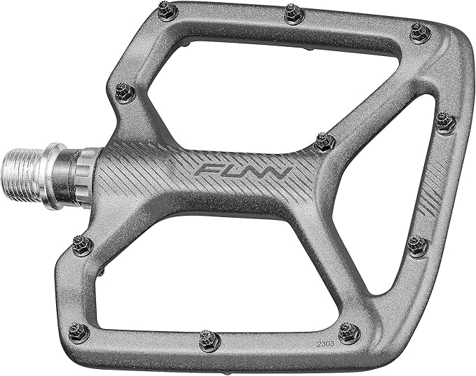 Funn Python Flat Bike Pedals - Wide Platform Bicycle Pedals for BMX/MTB Mountain Bike, 9/16-inch CrMo Axle