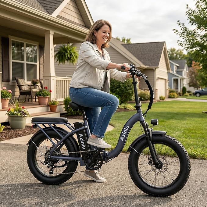 Electric Bike for Adults, 750W Long Range Foldable Ebike with One/Dual Removable Battery, 40-120 Mile/25-30MPH, 20"/16“ Fat Tire Electric Bicycle