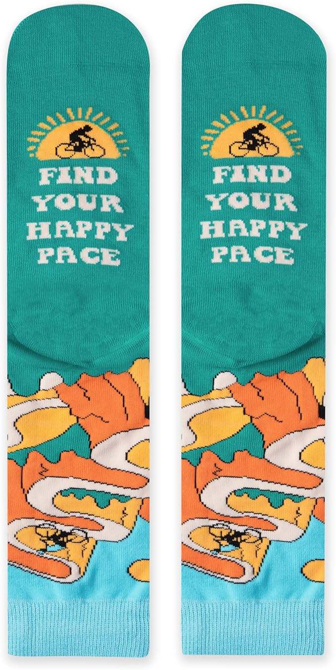 Lavley Bike Socks - Gifts for cyclists and mountain bikers - Fun holiday or birthday gift - Great stocking stuffer