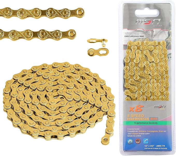 Hycline Bike Chain 6/7/8-Speed,Bicycle Chain 1/2x3/32 Inch,Special Steel for Road Mountain Racing Cycling (116 Links)