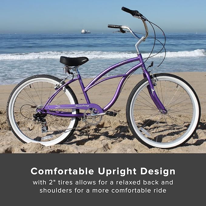 sixthreezero Urban Lady Beach Cruiser Bike, Women's 3 Speed Hybrid Bicycle