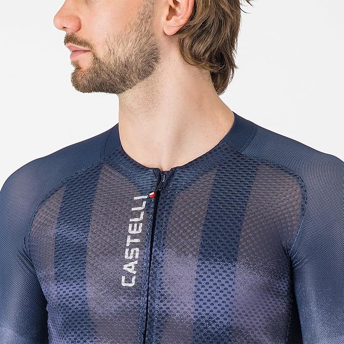 CASTELLI Men’s Climber’s A/C Jersey, Quarter Length Sleeve, Full Zip, Road Cycling & Gravel Biking Jersey with UV Protection