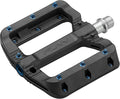 Funn Black Magic Plastic Flat Mountain Bike Pedal Set - Lightweight Wide Platform Bicycle Pedals for Stability, 9/16-inch CrMo Axle Bike Pedals for MTB/BMX/Urban/Gravel Riding