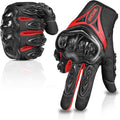 IRON JIA'S Motorcycle Gloves Full Finger Durable for Road Racing Bike Summer Spring Powersports Support Touch Screen red-XL