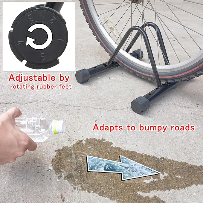 Bike Rack，Bike Stand Floor for for Mountain MTB & Road Bicycles，Adjustable Bike Rack Garage, Indoor/Outdoor Bicycle Stand,Sturdy and Small Ready for Mountain Bike and Road Bike