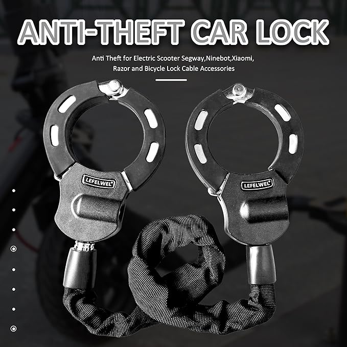 Scooter Locks Anti Theft,Bike Chain Lock,Best Electric Scooter Lock for Segway,Ninebot,Xiaomi, Razor and Bicycle Lock Cable Accessories
