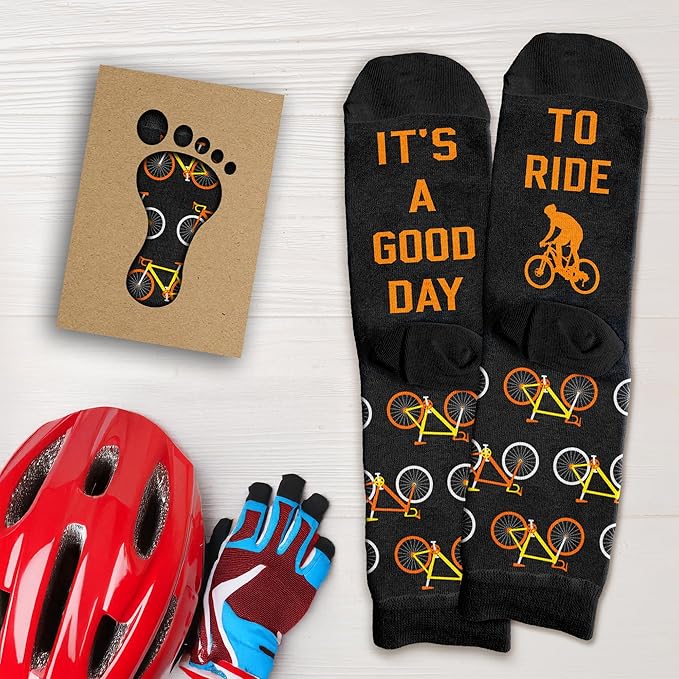 Cycling Socks - Gifts for Cyclists, Mountain Bike Accessories, Bike Socks and Funny Biker Gifts for Men