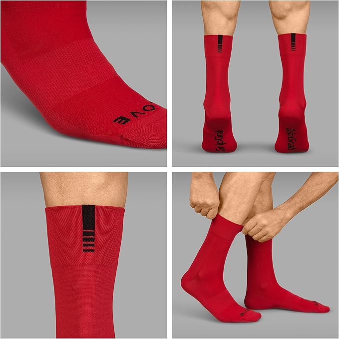 GripGrab Lightweight SL Performance Summer Cycling Socks Eyecatching 2 Lengths Road Mountain Gravel Bike Indoor Biking