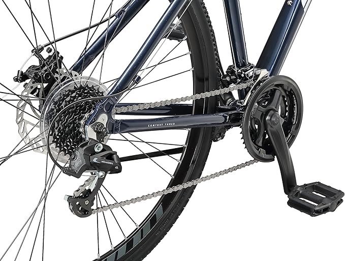 Schwinn GTX Comfort Adult Hybrid Bike, Men and Women, Dual Sport Bicycle, 700c Wheels, Step-Through or Step-Over Lightweight Aluminum Frame