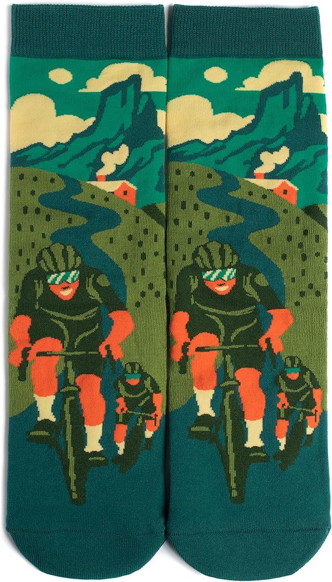Lavley Bike Socks - Gifts for cyclists and mountain bikers - Fun holiday or birthday gift - Great stocking stuffer