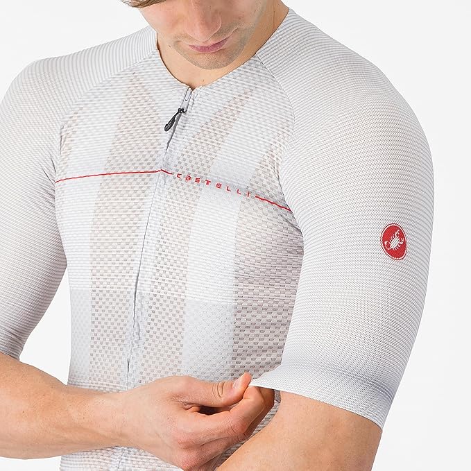 CASTELLI Men’s Climber’s A/C Jersey, Quarter Length Sleeve, Full Zip, Road Cycling & Gravel Biking Jersey with UV Protection