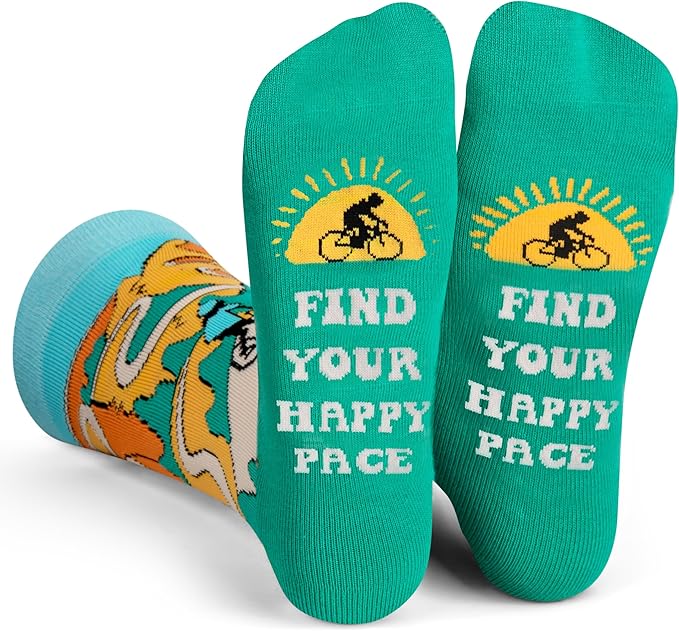 Lavley Bike Socks - Gifts for cyclists and mountain bikers - Fun holiday or birthday gift - Great stocking stuffer