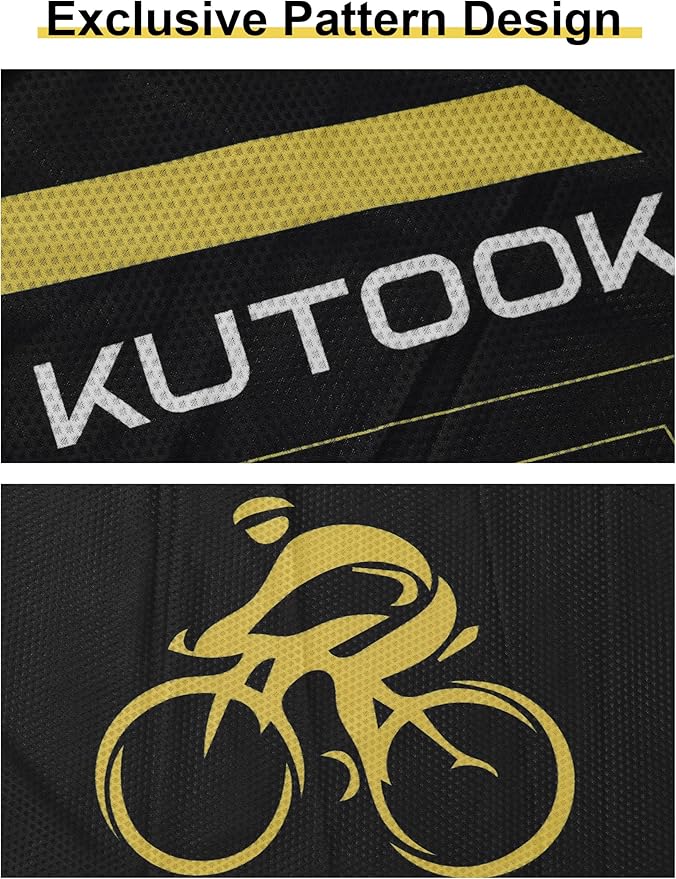 KUTOOK Loose Fit Cycling Jersey Quick Dry MTB Shirts Short Sleeve Top for Men
