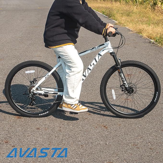 AVASTA AV300 26 27.5 inch Mountain Bike with 21-Speed, Aluminum Frame, Dual Disc Brake, Comfortable Saddle, Multiple Colors