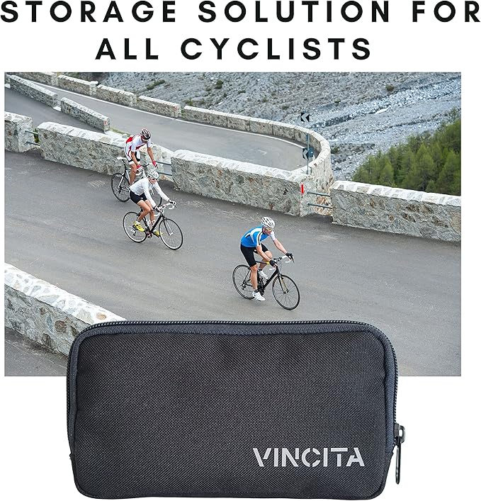 Vincita Essentials Case Tarpaulin - Cycling Wallet Made from Tough Water-Repellant Fabric -Storage Pouch - For Road Bike Cyclist to Store Spare Tubes, Keys, Cards and Phone