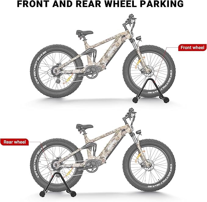 Himiway Bike Floor Parking Rack, Adjustable Freestanding Bicycle Storage Rack, Bike Floor Stand for 3-11.5cm Tyre Width Mountain Road MTB Bikes for Indoor&Outdoor Garage Storage