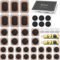 Bike Inner Tire Patch Repair Kit - Bycicle Tube Puncture Patches Kits, 30PCS Vulcanizing Patches, Glueless Patchs for Motorcycle BMX Cycling MTB Road Mountain Bicycle A5