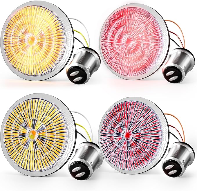 LX-LIGHT New Upgrade 2 Inch 1157 LED Turn Signals Front Rear Kit Compatible with Touring Dyna Softail Sportster Street Glide Road Glide Iron 883 Motorcycles (4PCS)