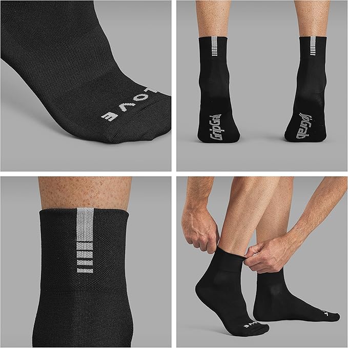 GripGrab Lightweight SL Performance Summer Cycling Socks Eyecatching 2 Lengths Road Mountain Gravel Bike Indoor Biking