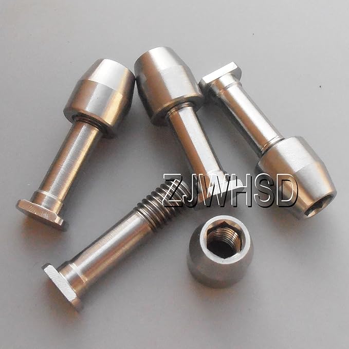 Titanium Ti Road Bike V-Brake Pad Bolt Screw Nut Kit - 4 Set (8 Pieces) for Shimano, Avid, Sram, etc.