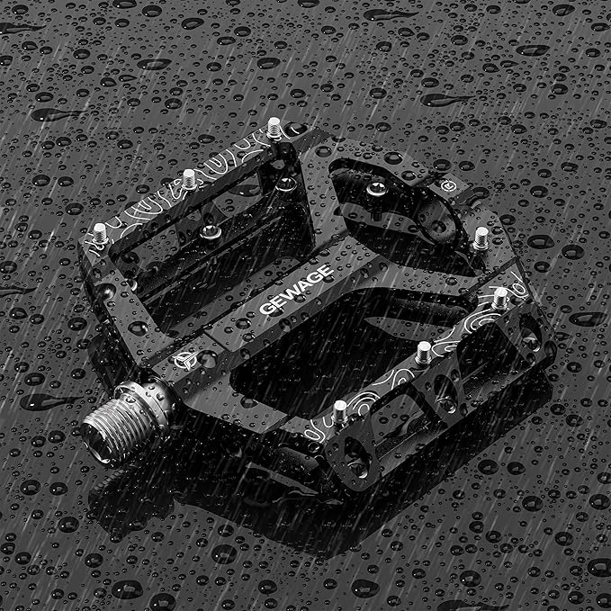 Road/Mountain Bike Pedals -Non-Slip Bicycle Flat Pedals Aluminum 9/16" - 3 Sealed Bearing Lightweight Platform Pedals for Road Mountain BMX MTB Bike