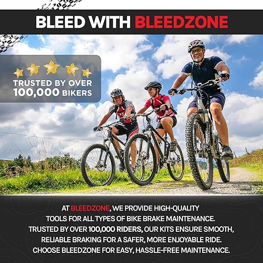 BleedZone Shimano Brake Bleed Kit with 60ml Mineral Oil- Hydraulic Brake Bleed Kit for Shimano Disc Brakes, Bike Brake Bleeder Kit, and Mineral Oil Brake Maintenance