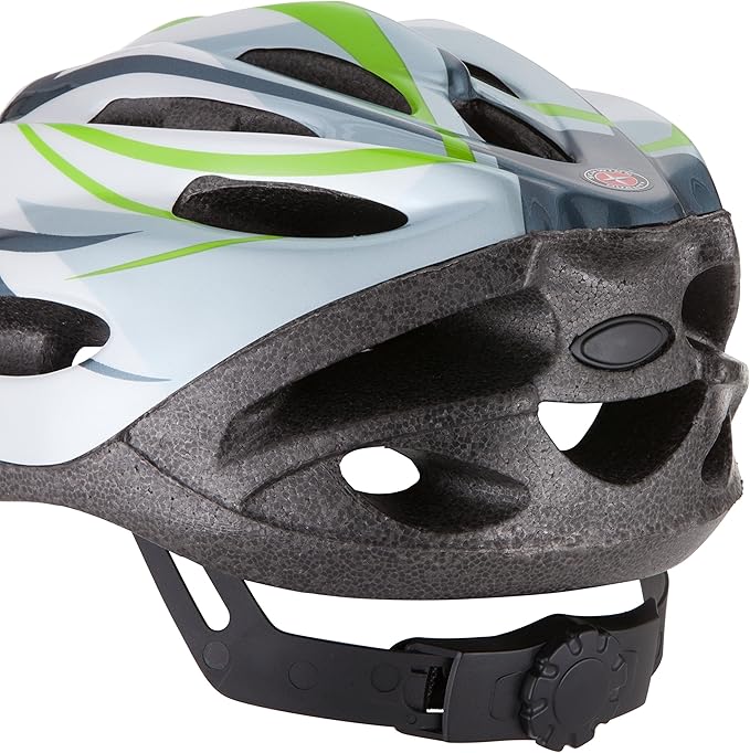 Schwinn Traveler Bike Helmet for Adult Men and Women, Ages 14 and Up with Suggested Fit 52-58 cm, Dial Fit Adjustment, Detachable Visor, Bike and Cycling Accessories, White/Green