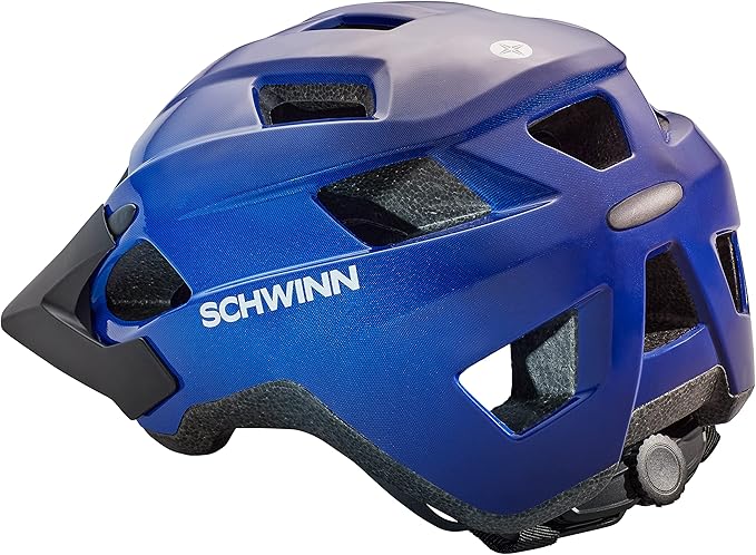 Schwinn Yahara ERT Bike Helmet for Adult Youth Men Women Ages 8 and Up, Can Fit Head Circumference 54-62 cm, with 14 Vents, Removable Visor, and Adjustable Locking Strap