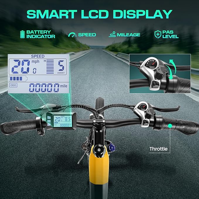 Wooken Electric Bike for Adults, 1000W Peak Ebike, 26" x 2.1" Tire Step Through Electric Bike, City Cruiser Ebike with 48V 10.4/15Ah Removable Battery, 7 Speed, SGS Certified to UL2849