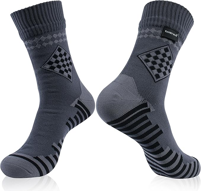RANDY SUN Waterproof Breathable Socks, [SGS Certified] Unisex Novelty Skiing Trekking Hiking Wading Trail Socks