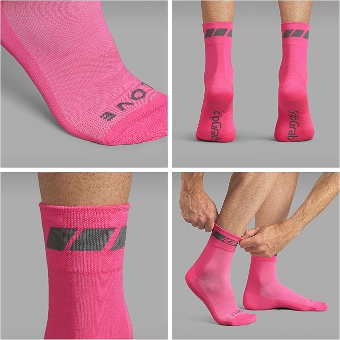 GripGrab Classic Regular Cut Summer Cycling Socks Single & Multipack Coolmax Bicycle Socks for Spinning Indoor Biking