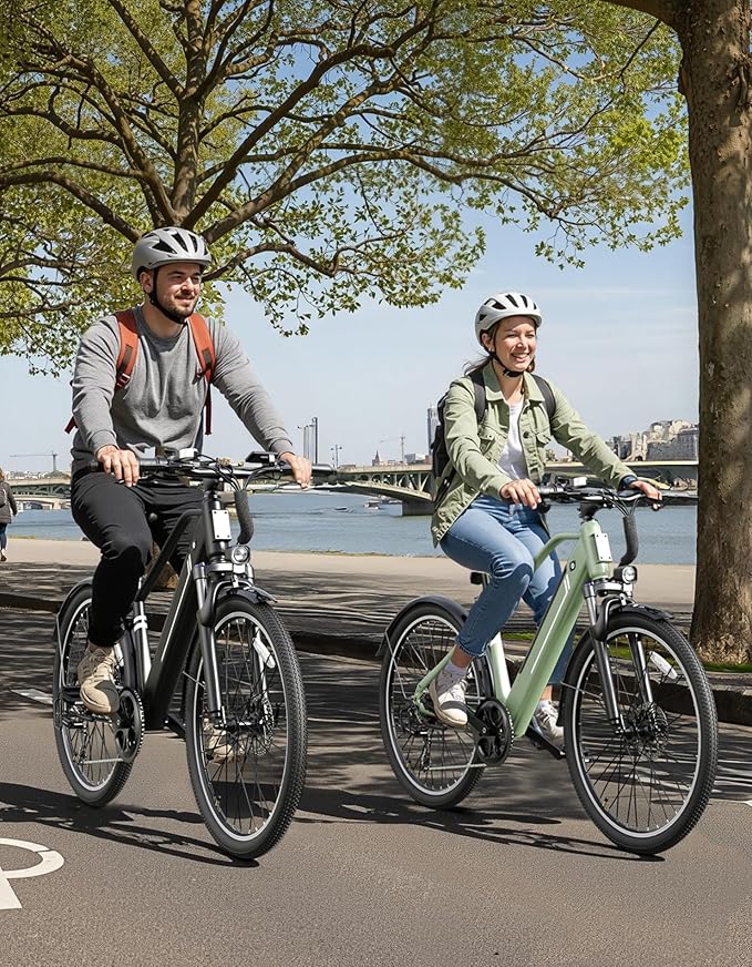 Electric Bikes for Adults, 26"/27.5" E Bikes for Adults with 1200W Peak Motor, 28 MPH, 50+ Miles Range Electric Bicycle, E Mountain Bike with 480WH Removable Battery, UL Certified