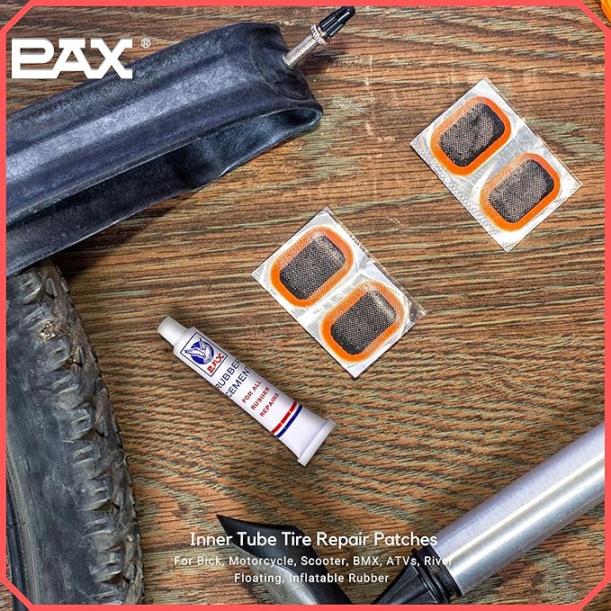 PAX 48 Pcs 46x78mm (1.8"x3.1") Oval Inner Tube Patches, Heavy Duty Rubber Puncture Repair Kit for Car, SUV, Truck, Motorcycle, ATV, Lawn Mower & Inflatables - Works with Rubber Cement