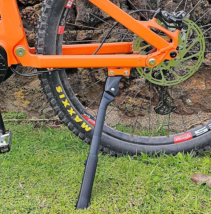 Bike Kickstand Aluminium Adjustable Center Bicycle Kickstand suitable Rear Side Bicycle Kickstand Fit for 26" 27.5" 29" 700C Bike Kick Stand for Bicycles Kickstand