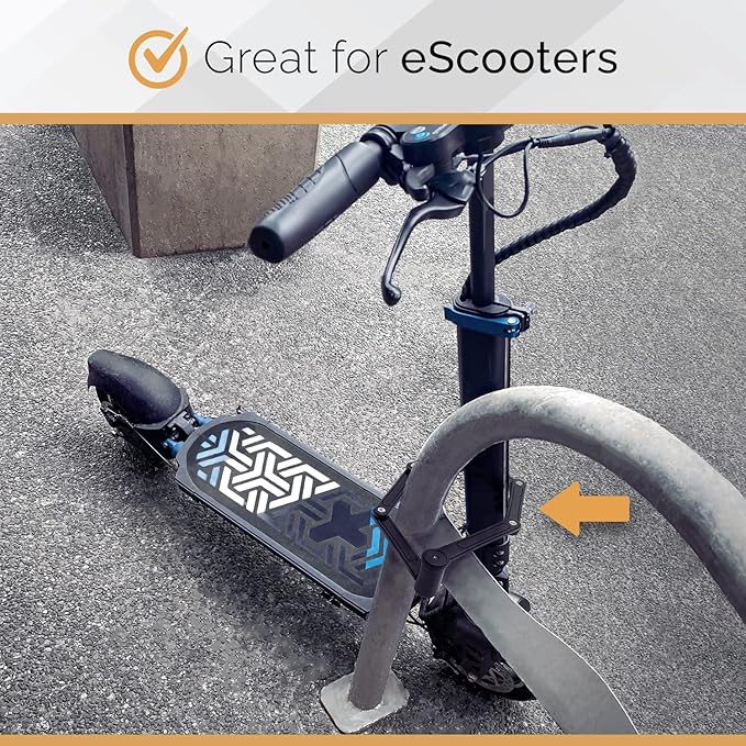 Via Velo 4 Folding Bike Lock Set, Same Key System Keyed Alike, New 2022, Heavy Duty Hardened Steel, Lightweight, Bike Lock for Electric Bike, Electric Scooter, Dirt Bike, with Mounting Case