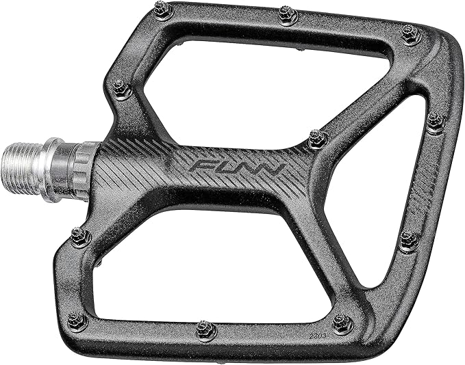 Funn Python Flat Bike Pedals - Wide Platform Bicycle Pedals for BMX/MTB Mountain Bike, 9/16-inch CrMo Axle