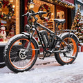 Tuttio Adria26 5000W/6000W Dual-Motor Ebike,40-46MPH Electric- Bike for Adults, 26 * 4" Fat Tire Electric Bicycle, 52V 25AH E-Bike Full Suspension Electric Dirt Bike for Off-Road Mountain Hunting