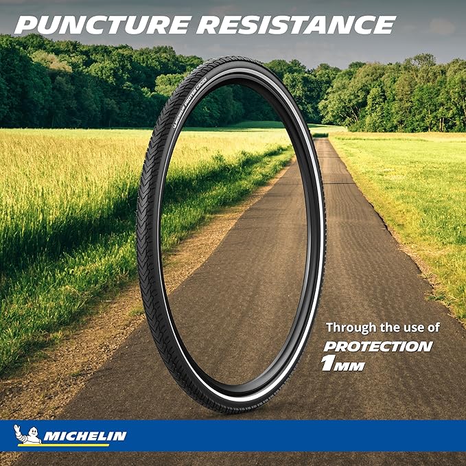 Michelin Protek Cross Tires – All-Terrain, Reinforced, Anti-Puncture, Clincher, E-Bike Compatible, Durable City Rubber Technology